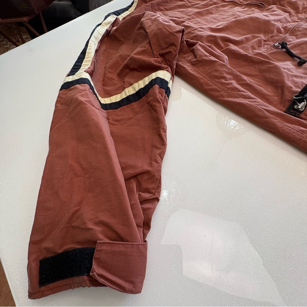Vintage BURTON Biolite Men’s Pull Over Jacket Half-Zip Rust Size XL Mesh Lining - Picture 2 of 16